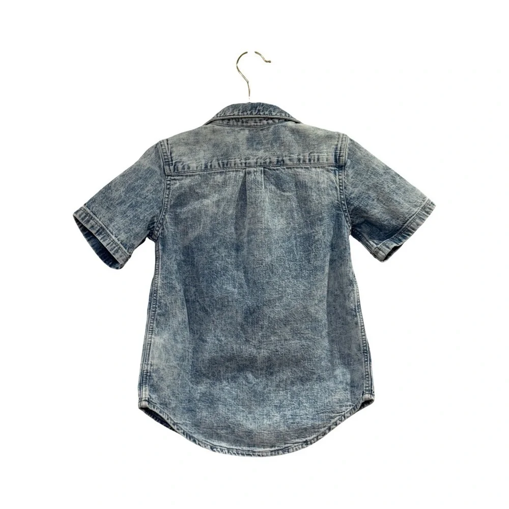 GAP Light Blue Acid WashDenim Shirt for Kids